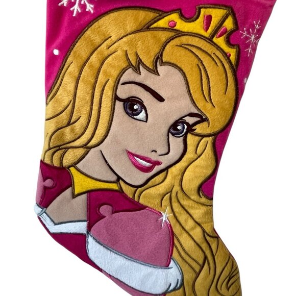 New Disney Princess Aurora Sleeping Beauty 16" Embroidered Christmas Stocking - Picture 4 of 10
